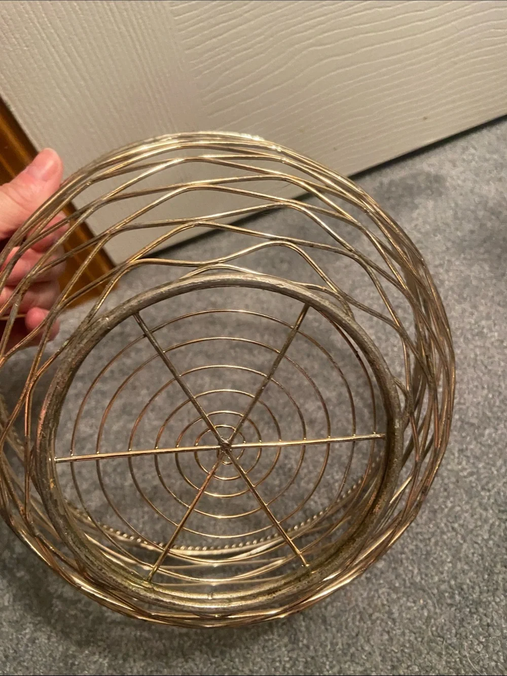 Metal Decorative Wire Fruit Bowl - Gold Finish